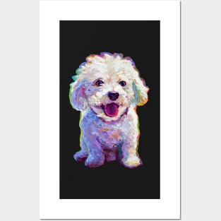 Cute  Bichon Frise Sticker Posters and Art